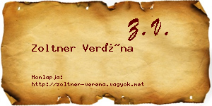 Zoltner Veréna névjegykártya